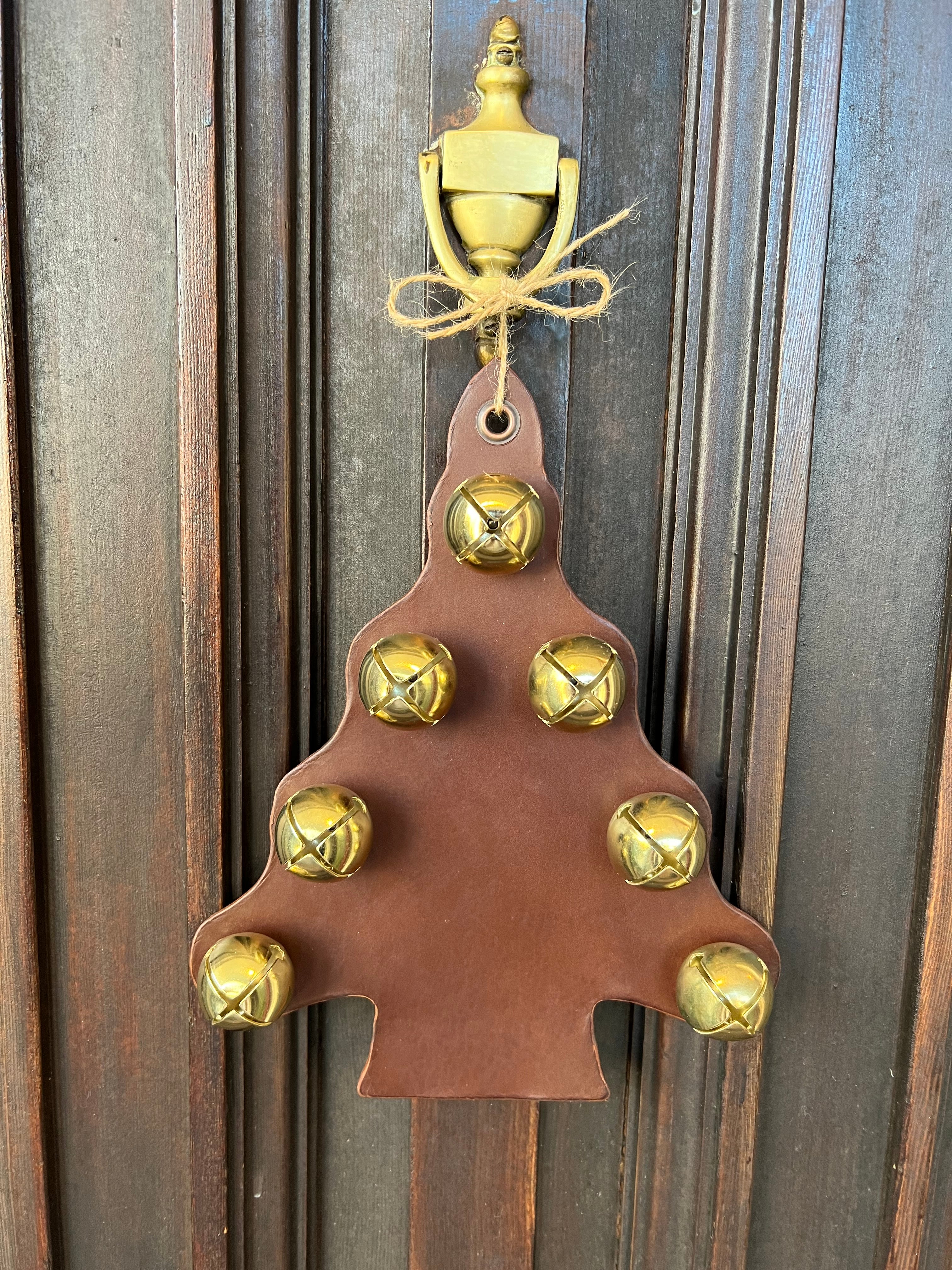 Arsa's Leather Christmas Tree with Brass Bells